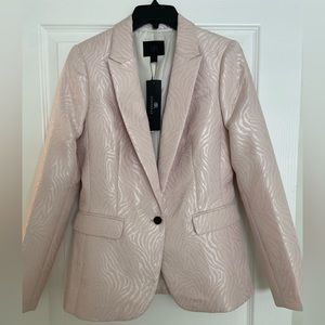 Banana Republic Monogram Pale Pink Zebra Blazer